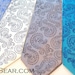 Mens wedding neckties, set of 5 mens ties, 59 available necktie colors Octopus Paisley