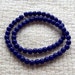 SALE - Navy Blue Glass Beads - Strand of 65