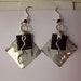 silver/black recycled can earrings
