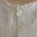 Vintage Antique Baby Dress Infant Day Gown Lacy Pink and Blue Embroiderey Tiny Pearl Buttons