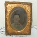 Daguerrotype Tintype Picture Young Boy With Lock Of Hair Mourning Photo Vintage