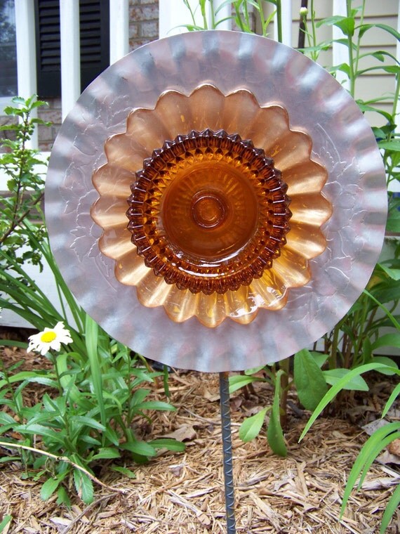 Sunflower Glass Plate Flower