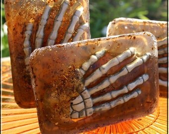 Halloween Soap Creepiness - UNDER THE LEAVES - chicory root & tea
