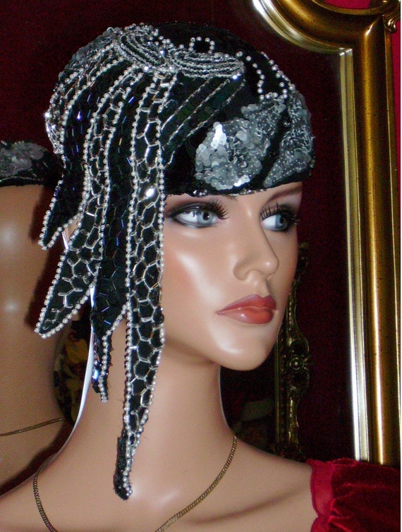 Items similar to 1920s Hat Flapper Hat Cloche Beaded Cap or Half