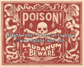 Madame Talbot's Victorian Lowbrow Laudanum Poison Label Medicine Poster