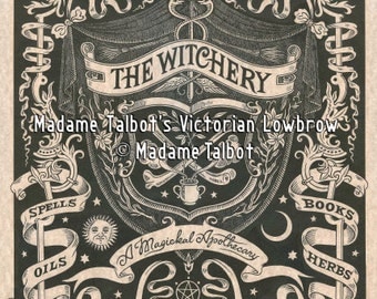 The Witchery Magical Apothecary Witchcraft Wicca Magick Spells Victorian Lowbrow Poster