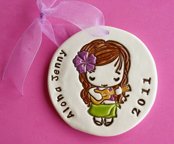 personalized little hawaiian girl with ukulele by personalized little hawaiian girl with ukulele by