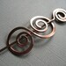 A Big Twist Series Copper Scarf Pin - Shawl Pin - Sweater Pin - Closure
