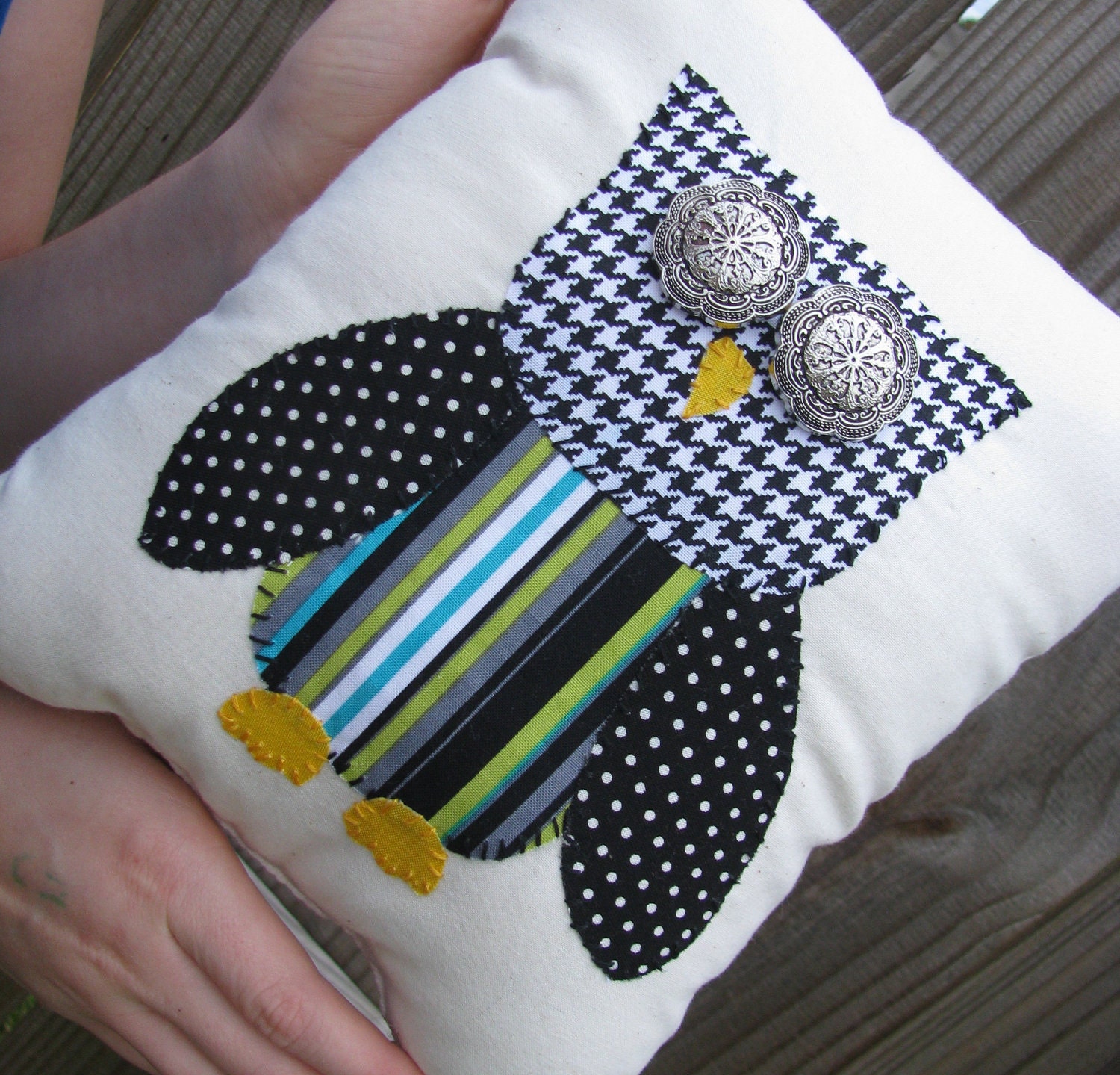 Decorative Owl Pillow by veryverdant on Etsy