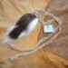 Deer tail - real eco-friendly whitetail deer totem dance tail on recycled leather belt for shamanic ritual dance DR02