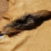 Fox tail - real eco-friendly gray fox fur totem dance tail on extra strong braided leather belt loop for shamanic ritual and dance GF06