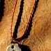 Deer antler necklace - real custom carved Tyr rune deer antler pendant on hand-braided adjustable cord