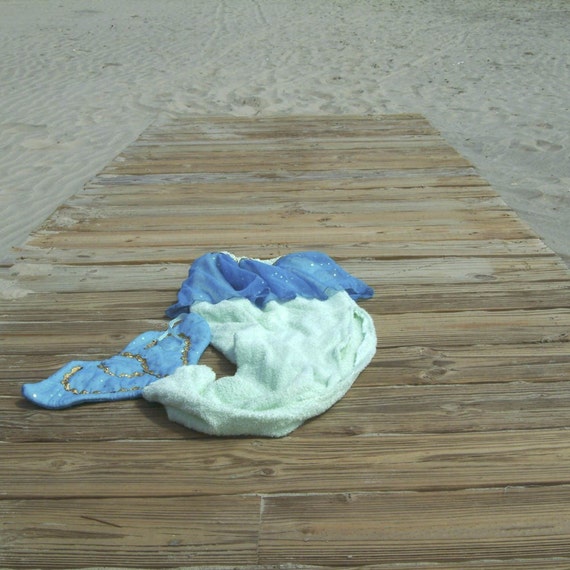 Mermaid Tail Cover Up Towel in Green by Kiki's Things on Etsy Il_570xn