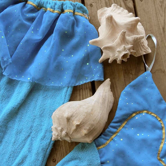 Mermaid Tail Cover Up Towel in Turquoise by Kiki's Things on Etsy Il_570xn