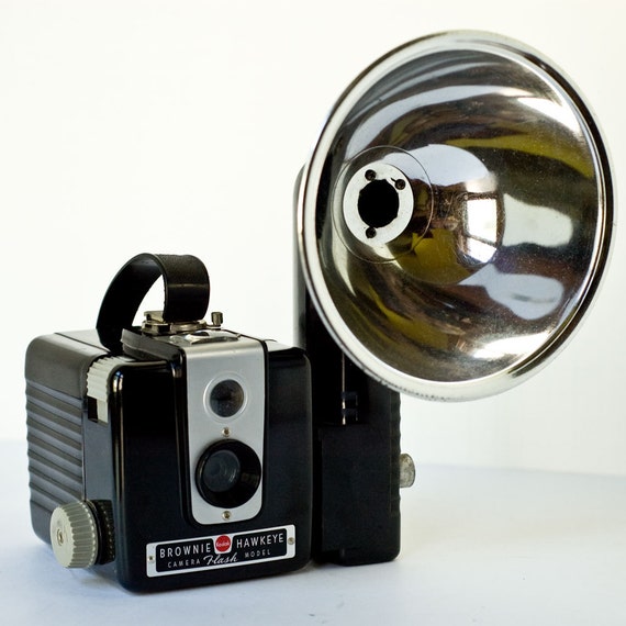 Vintage 1950s Kodak Brownie Hawkeye camera flash model with