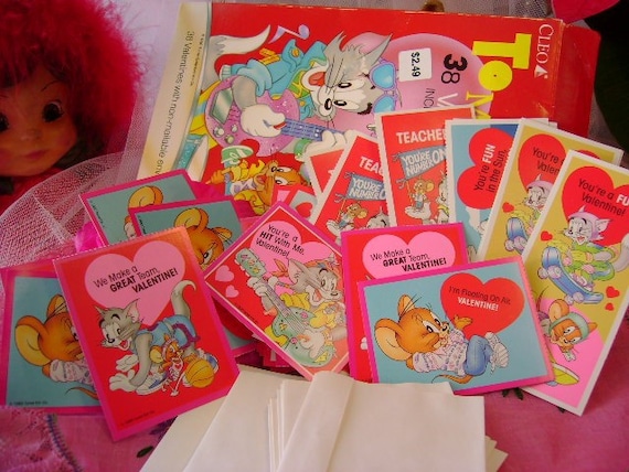 vintage Tom and Jerry valentines cards holiday