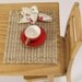 Dollhouse Miniature Woven Placemats Napkins Place Mats Set Zen One Inch Scale Red Hearts Country
