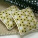Dollhouse Miniature Pillows Modern Geometric Yellow Gray Grey White Dots One Inch Scale