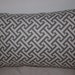 Lumbar Pillow- Decor Pillow Greek Key Designer Charcoal/White