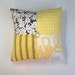 Chenille Pillow - Citron Gray Yellow Michael Miller Daisy Doolittle - Vintage Chenille Handmade CHARM Pillow