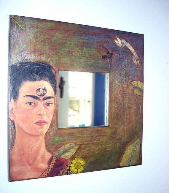 FRIDA KAHLO Wall Mirror Spectacular Alchemy Colors FOLK ART