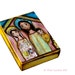 Nativity Night - Aceo Giclee print mounted on Wood (2.5 x 3.5 inches) Folk Art by FLOR LARIOS