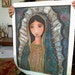 Virgen de Guadalupe - Large Print on Fabric from Original Painting (16 x 20 inches) by FLOR LARIOS