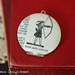Bow and Arrow Archery Necklace, Locket with Vintage Dictionary Illustration, Brass Chain - Ready to Ship