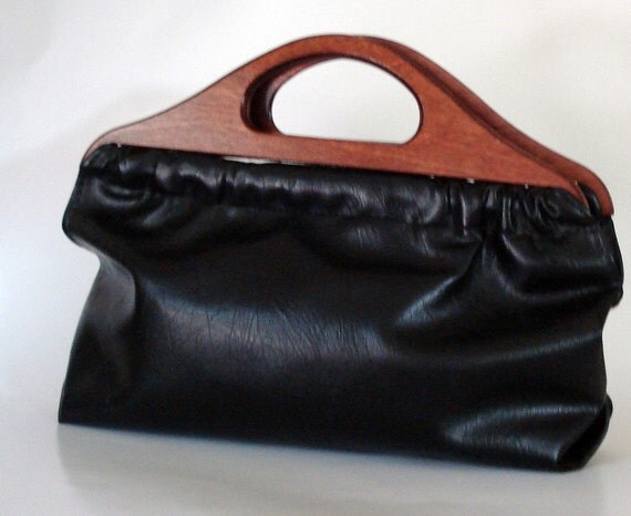 black clutch purse with handle