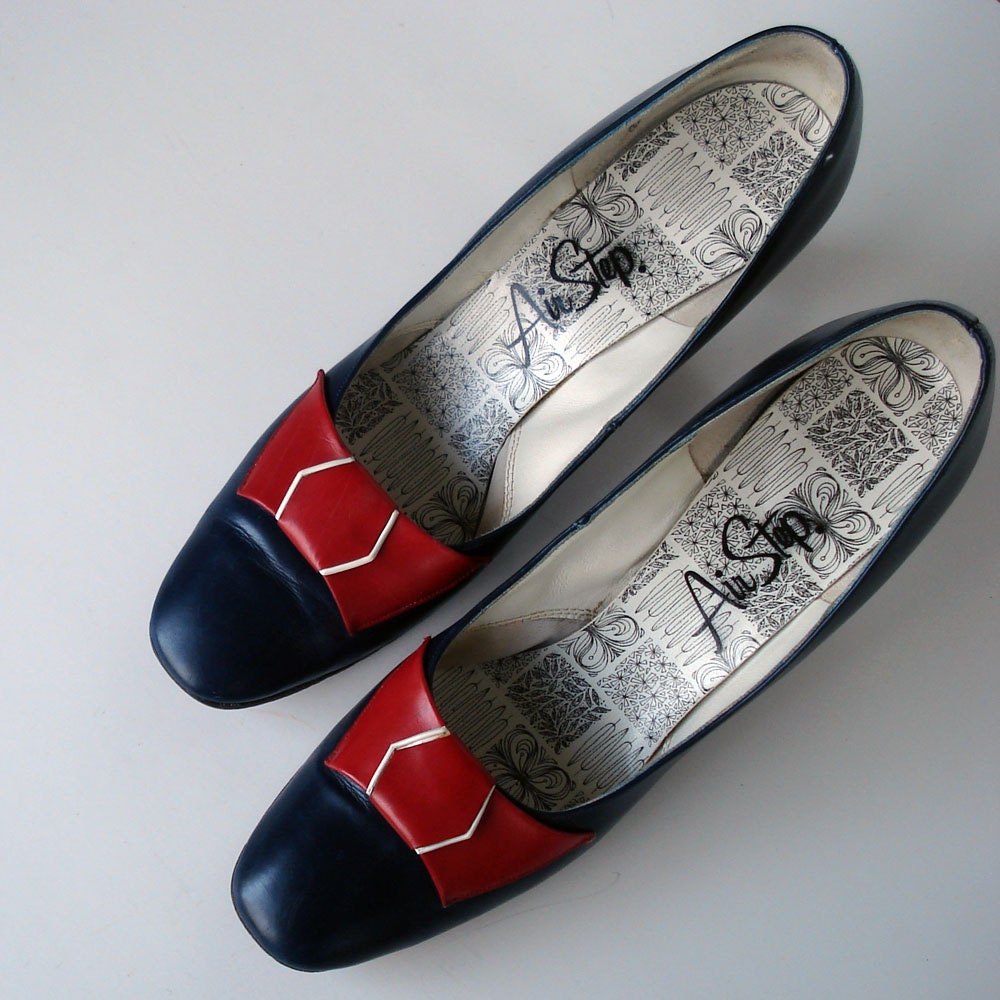 red white and blue stilettos