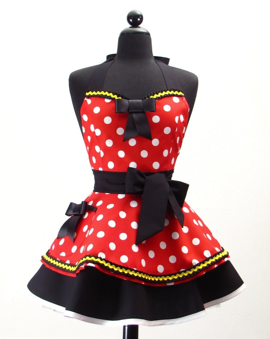 Pin Up MINNIE MOUSE Double Skirt Apron