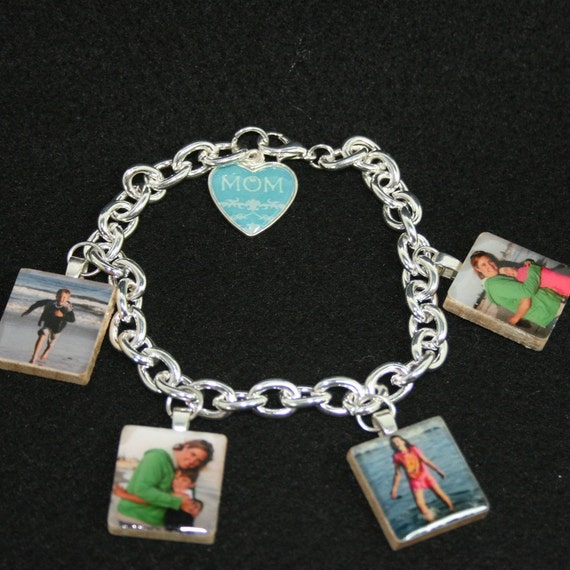 Personalized Scrabble Tile Charm Bracelet