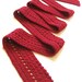 extra long crochet scarf, men or women - scarlet red, sleek lines, asymmetrical, textured, ultra soft, fine wool - ready to ship, OOAK