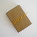 Little Gift for Dad: Simple Mini Journal - Leather notebook in light Ochre & Yellow