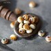 CUSTARD .. Picasso Czech Glass Rondelle Beads 3x5mm (1988-st)