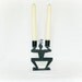 Vintage 80s Candle Holder Kokopelli Black Taper Metal
