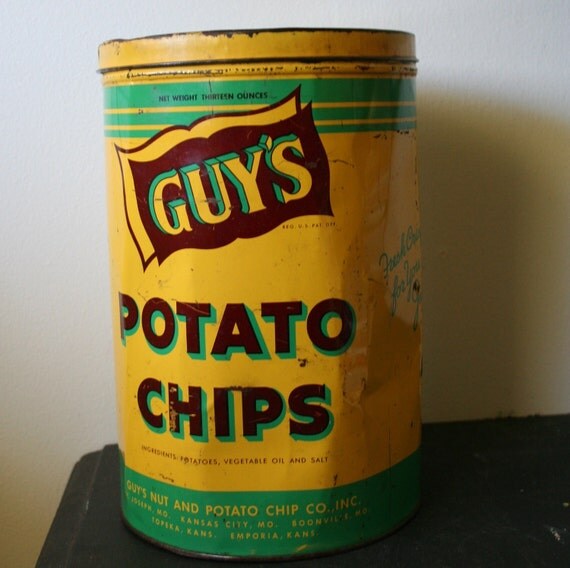 Guys Vintage Potato Chip Tin