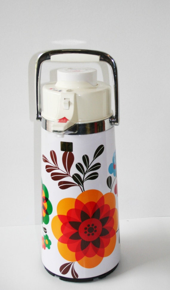 Vintage Air Pump Beverage Dispenser/Thermos for Coffee or