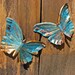 CUSTOM for you - copper butterfly pair by Mark - with green or blue patina - OOAK