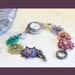 Marcasite Watch - multicolored woven band