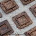 Two Step Pottery Pendant Blank in Espresso with Script