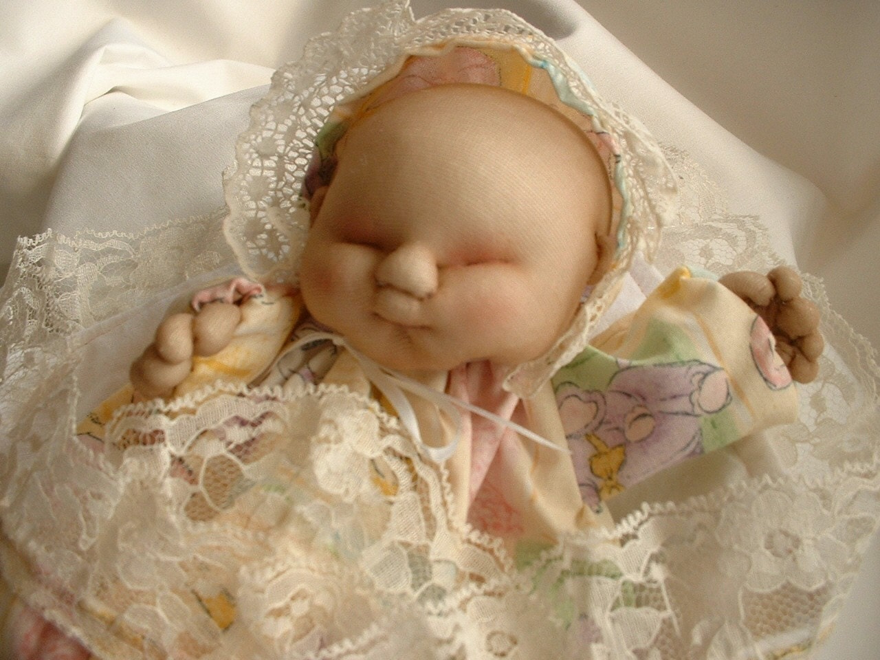 Soft Sculpture Baby Doll Hand Puppet