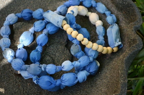 Blue Silk Necklace