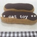 Felt chocolate eclair (cat toy)
