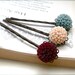 Garden Time Set of Three Resin Cabochon Flower Bobby Pins