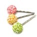 Fabric Button Bobby Pins, Spring Inspiration, Flower Bobby Pins, Spring Floral, Pastel, Easter, Hair Accessories