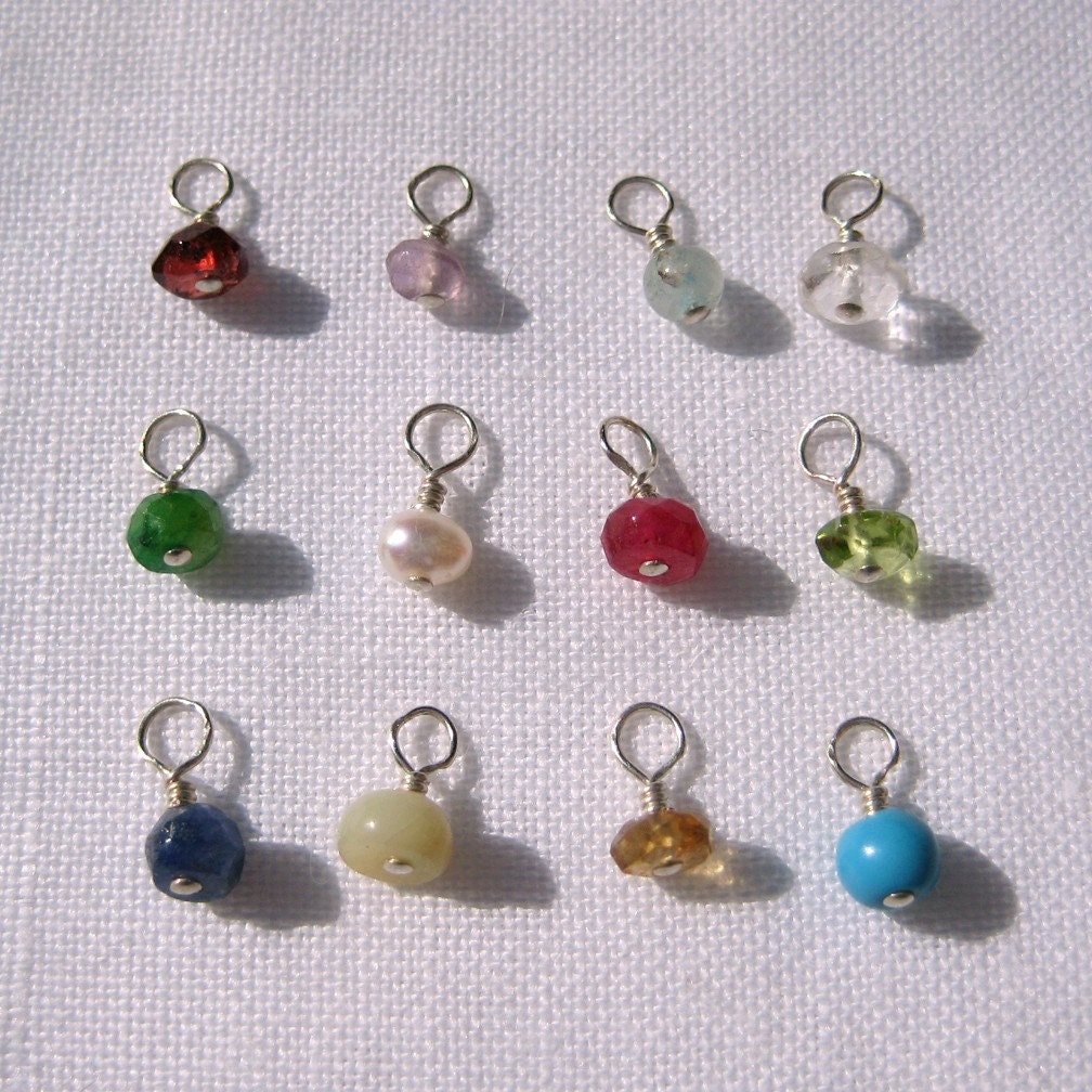 Add a Charm Gemstone Birthstone Charms by BlueZinniaDesigns