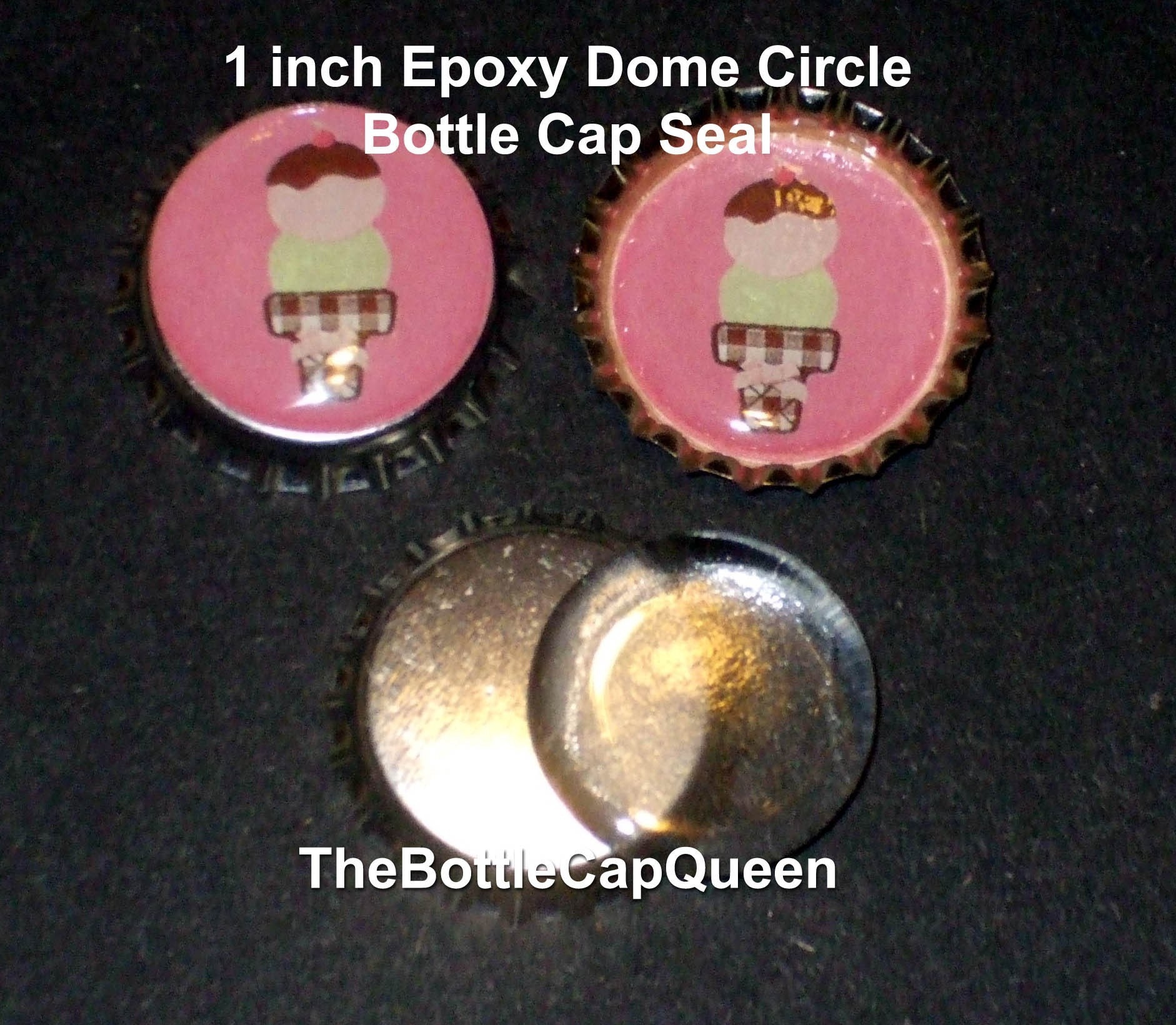 100 3d Epoxy Dome Bottle Cap Seals DIY Altered Art Perfect