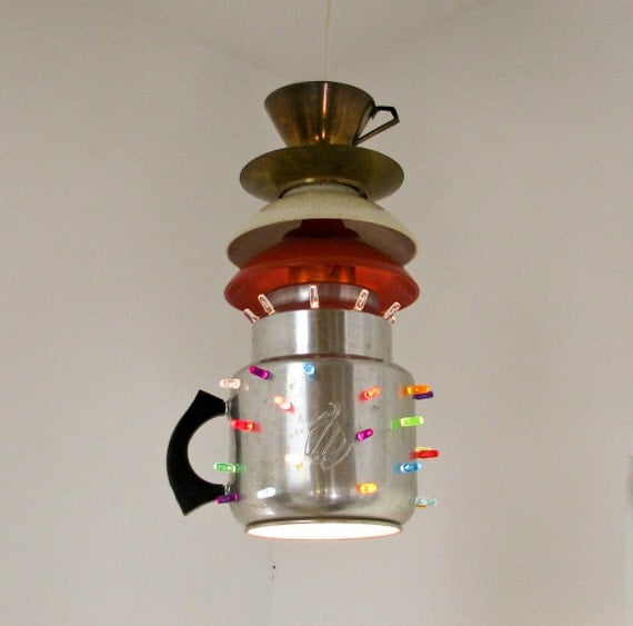 Pendant Light Vintage Coffee Pot Reclaimed Lighting