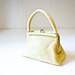 Vintage Ivory Beaded Handbag - 1950s